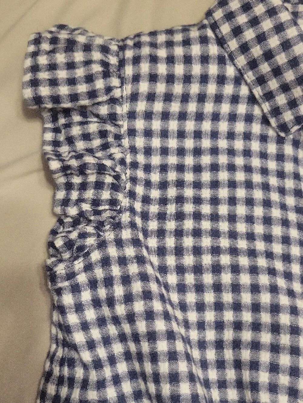 Cat & Jack gingham button